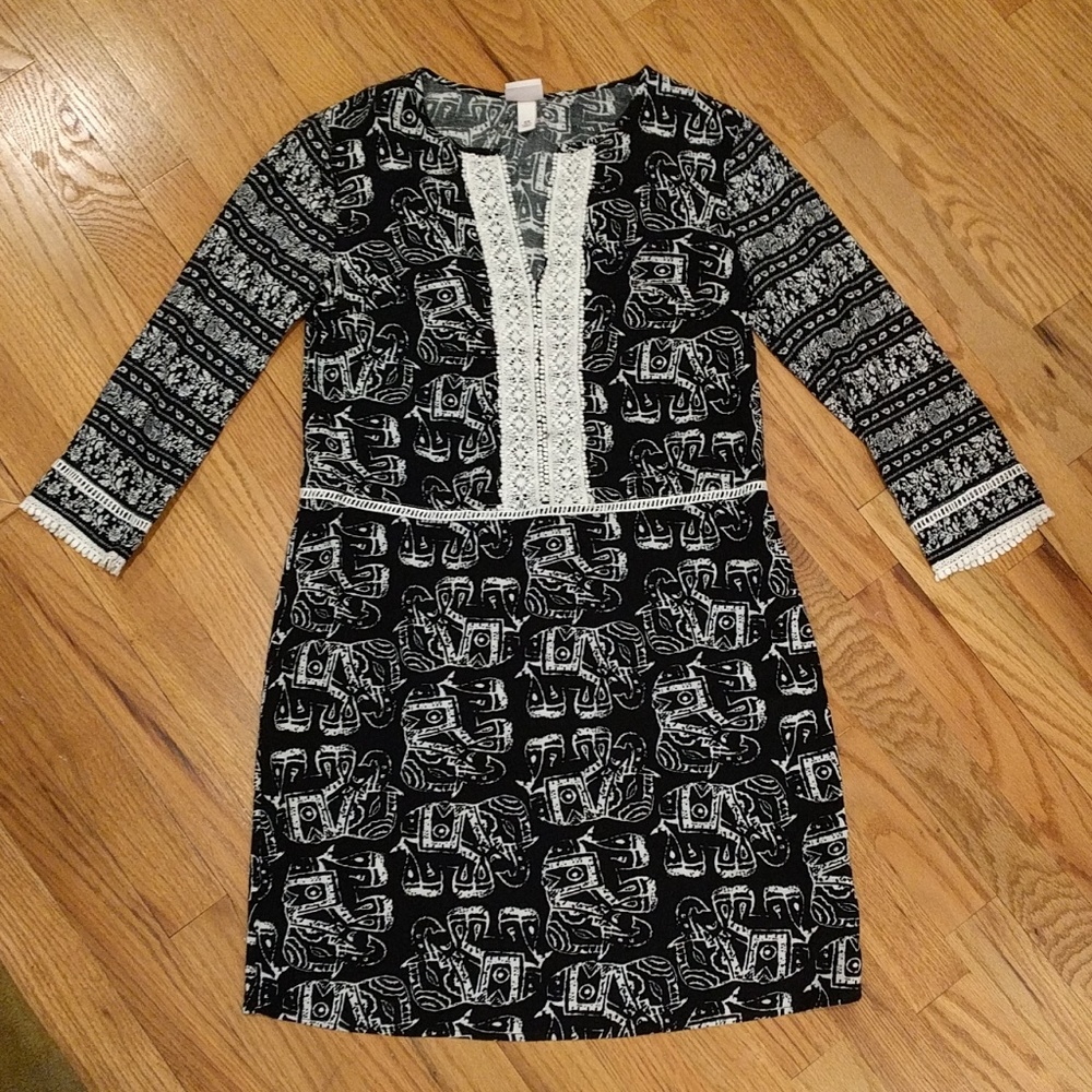 3/$30 Merona elephant batik print dress size XS